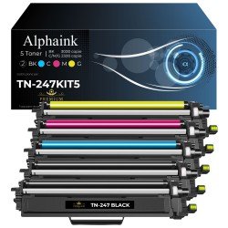 5 Toner  Brother TN-247 CON CHIP Compatibili 5 Toner  Brother TN-247 CON CHIP Compatibili