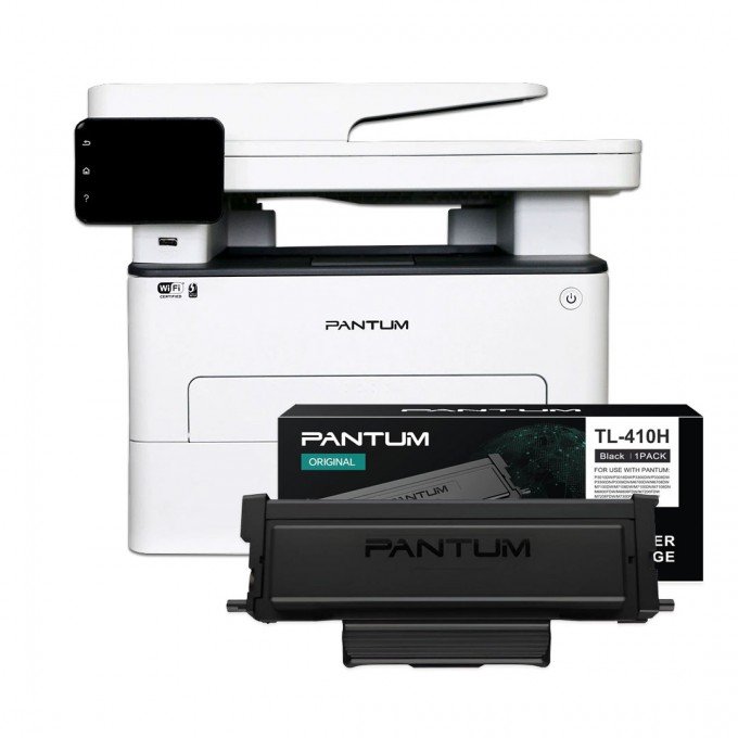 Stampante Pantum M7310DW - rete + WiFi - stampa fronte retro automatica - scansione fronte retro automatica + 1 Toner Originale Pantum TL-410H
