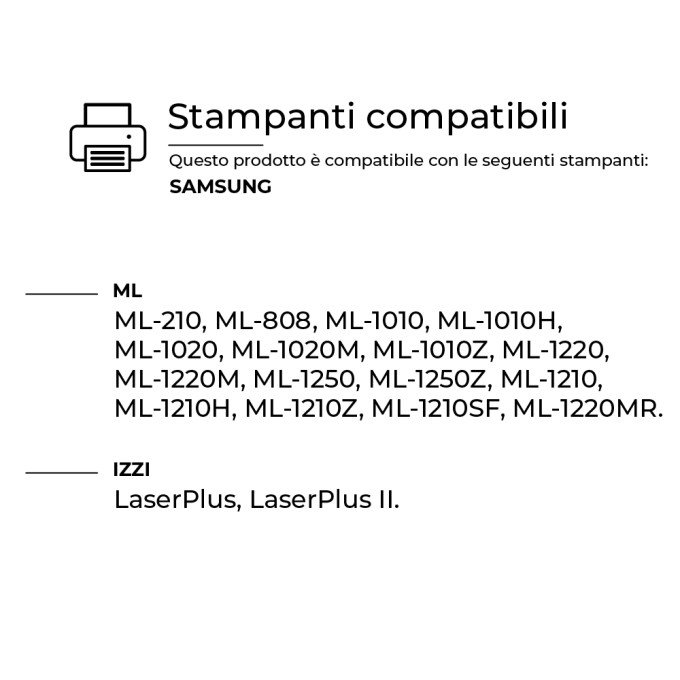 Toner Samsung ML-1210D3 Nero Compatibile