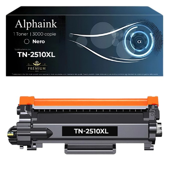Toner Compatibile Brother TN-2510XL Nero con Chip – Alphaink