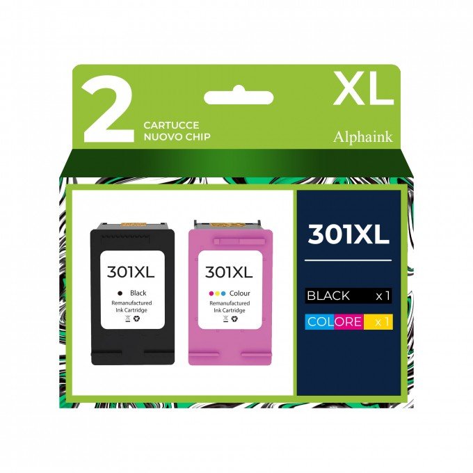 Cartucce Hp 301XL Nera + Colore Rigenerate Cartucce Hp 301XL Nera + Colore Rigenerate