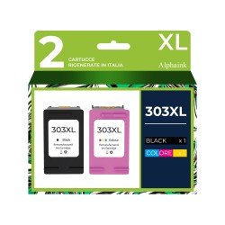 Cartucce Hp 303XL Nera + Colore Rigenerate  Cartucce Hp 303XL Nera + Colore Rigenerate