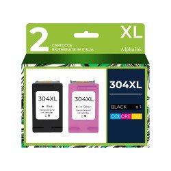 Cartucce Hp 304XL Nera + Colore Rigenerate  Cartucce Hp 304XL Nera + Colore Rigenerate