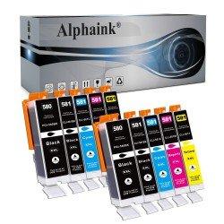 10 Cartucce Canon PGI-580 CLI-581 XXL Nero + Colori con CHIP Compatibili 10 Cartucce Canon PGI-580 CLI-581 XXL Nero + Colori con CHIP Compatibili