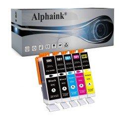 5 Cartucce Canon PGI-580 CLI-581 XXL Nero + Colori con CHIP Compatibili 5 Cartucce Canon PGI-580 CLI-581 XXL Nero + Colori con CHIP Compatibili