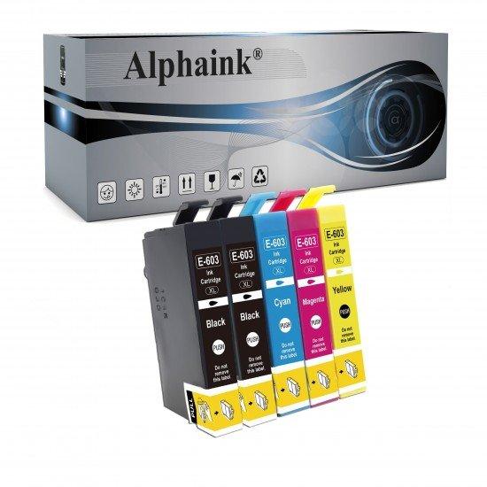 5 Cartucce Epson T603XL Nero + Colore Compatibili 5 Cartucce Epson T603XL Nero + Colore Compatibili