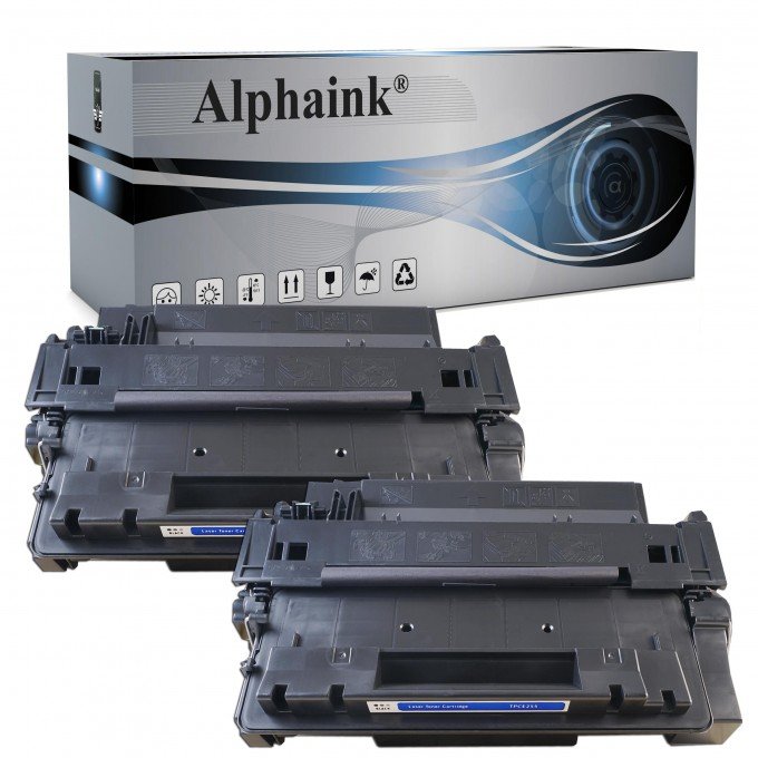 2 Toner HP CE255X 55X Nero Compatibili 2 Toner HP CE255X 55X Nero Compatibili