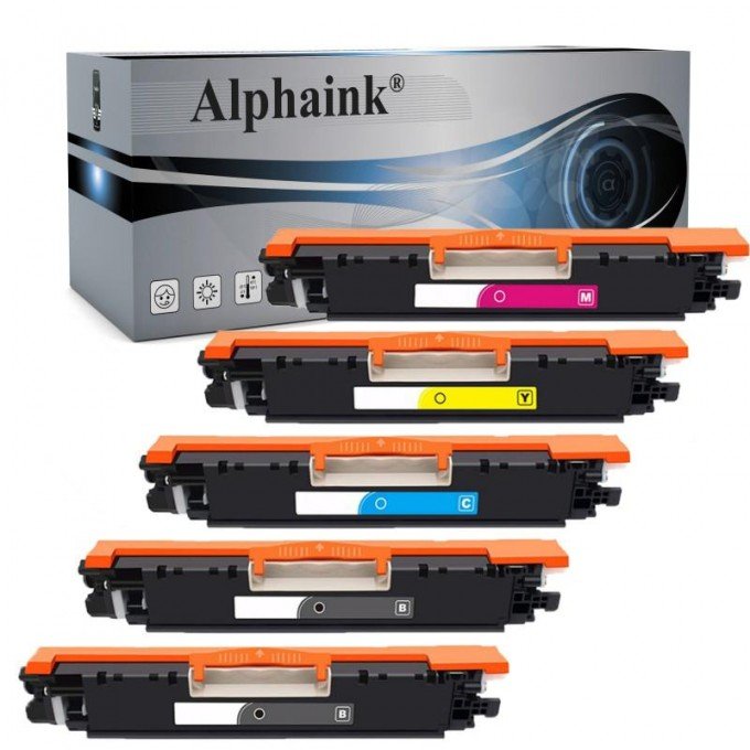 5 Toner HP CE310 126A Nero + Colore Compatibile 5 Toner HP CE310 126A Nero + Colore Compatibile