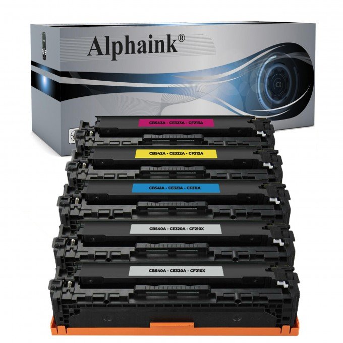 5 Toner HP CB540A-CE320-CF210X Nero + Colore Rigenerato 5 Toner HP CB540A-CE320-CF210X Nero + Colore Rigenerato