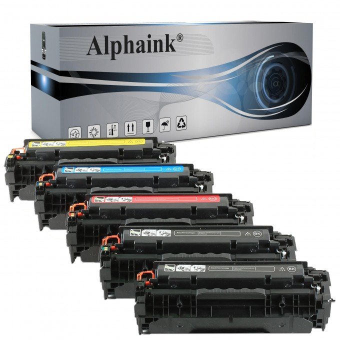 5 Toner Canon CC530A BK Nero + colore Rigenerato 5 Toner Canon CC530A BK Nero + colore Rigenerato