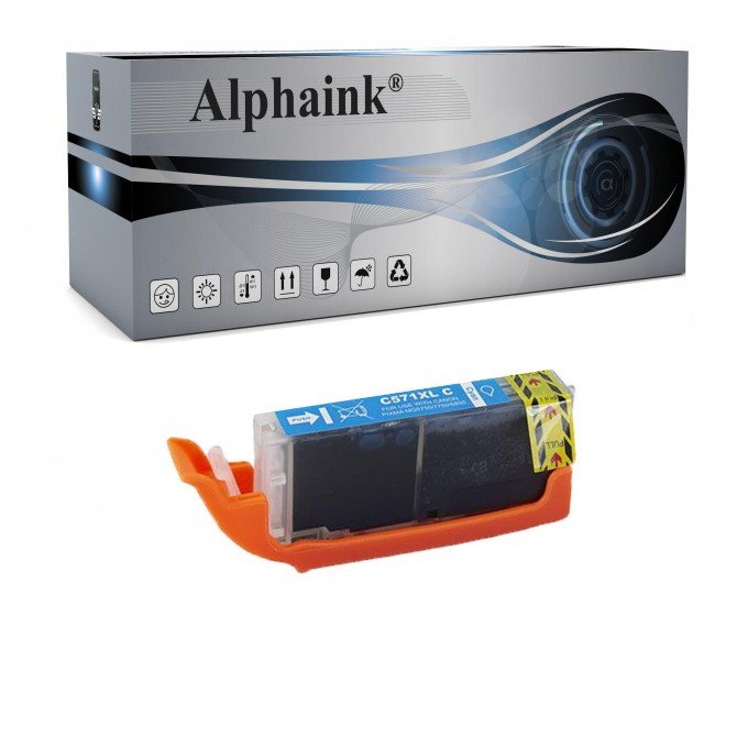 Cartuccia Canon CLI-571C 0386C001 Ciano Compatibile Cartuccia Canon CLI-571C 0386C001 Ciano Compatibile