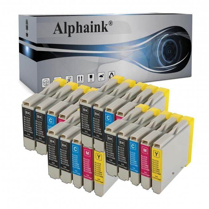 20 Cartucce Brother LC-1000 LC-970 Nero + Colore Compatibili 20 Cartucce Brother LC-1000 LC-970 Nero + Colore Compatibili