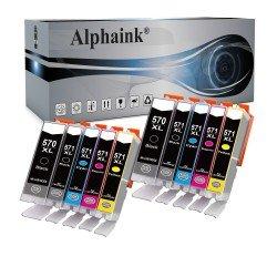 10 Cartucce Canon PGI-570 CLI-571 0372C004 Nero + Colore Compatibili 10 Cartucce Canon PGI-570 CLI-571 0372C004 Nero + Colore Compatibili