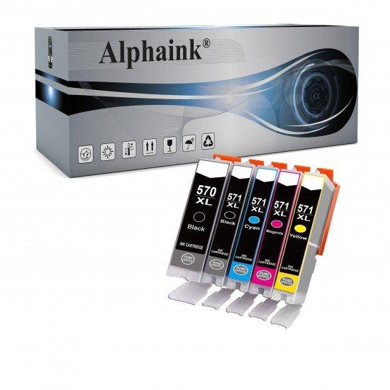 5 Cartucce Canon PGI570-571 Nero e Colore CON CHIP Compatibili 5 Cartucce Canon PGI570-571 Nero e Colore CON CHIP Compatibili