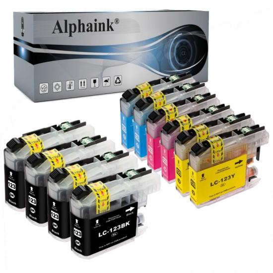 10 Cartucce Brother LC123 Nero + Colore Compatibili 10 Cartucce Brother LC123 Nero + Colore Compatibili
