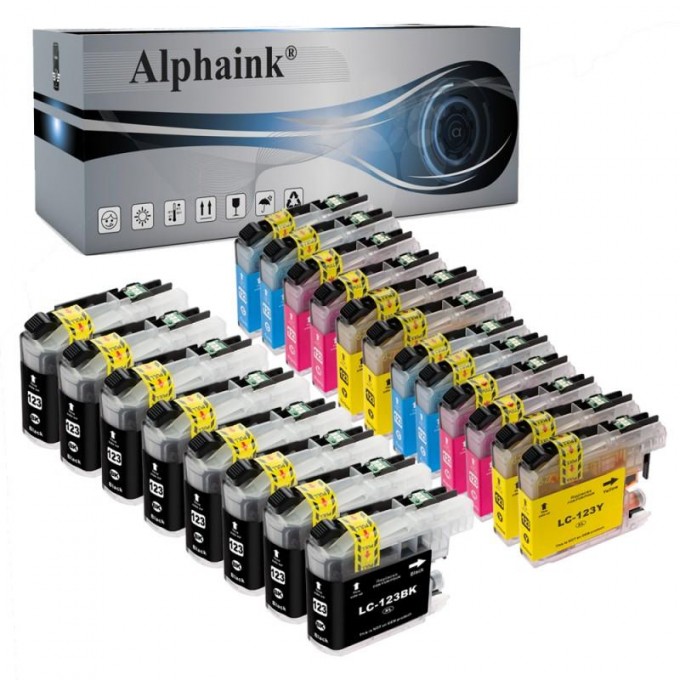20 Cartucce Brother LC123 LC121 Nero + Colore Compatibili 20 Cartucce Brother LC123 LC121 Nero + Colore Compatibili