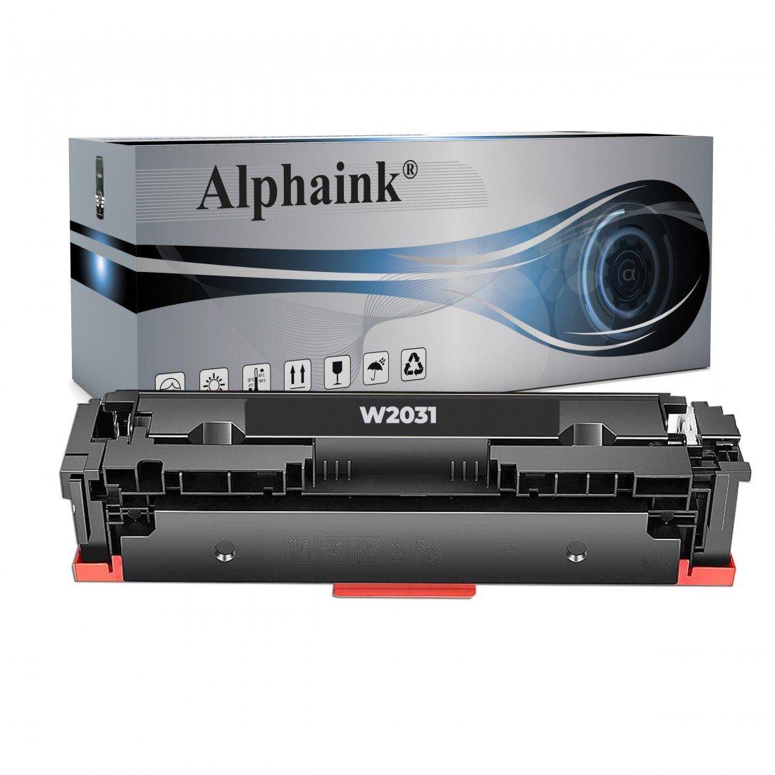 Compatibile con Toner HP W2031X Ciano NO-CHIP prodotto da Alphaink