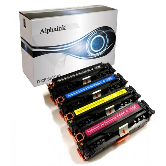 4 Toner HP CF380A-83A Nero + Colore Compatibili 4 Toner HP CF380A-83A Nero + Colore Compatibili