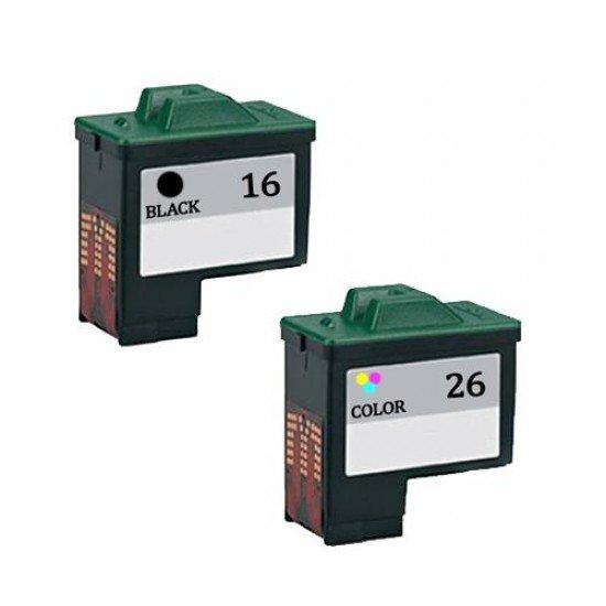 Cartucce Lexmark 16XL 26XL Nero e Colore Compatibili Cartucce Lexmark 16XL 26XL Nero e Colore Compatibili
