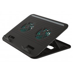 Base di raffreddamento USB Trust Cyclone per laptop fino a 16" - 2 ventole silenziose - 8 posizioni regolabili - Colore nero Base di raffreddamento USB Trust Cyclone per laptop fino a 16" - 2 ventole silenziose - 8 posizioni regolabili - Colore nero