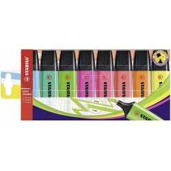 Stabilo Boss 70 Confezione da 8 Pennarelli Fluorescenti - Linea tra 2 e 5 mm - Ricaricabili - Inchiostro a Base Acqua - Colori Assortiti Stabilo Boss 70 Confezione da 8 Pennarelli Fluorescenti - Linea tra 2 e 5 mm - Ricaricabili - Inchiostro a Base Acqua - Colori Assortiti