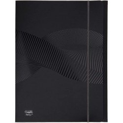 Favorit Cartella 3 Lembi con Elastico Osmose, 24 x 33 Cm, Dorso 0-1 Cm, Polipropilene Opaco Riciclato, Certificazione Blu Angel, Nero Favorit Cartella 3 Lembi con Elastico Osmose, 24 x 33 Cm, Dorso 0-1 Cm, Polipropilene Opaco Riciclato, Certificazione Blu Angel, Nero