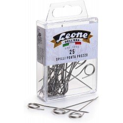 25 Spilli Porta prezzo Inox (mm. 1,00 x 60) - Scatola appendibile - Leone Dell'Era Made in Italy 25 Spilli Porta prezzo Inox (mm. 1,00 x 60) - Scatola appendibile - Leone Dell'Era Made in Italy