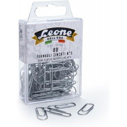 80 Fermagli Zincati Leone Dell'Era N°3 - mm. 28 - Scatola appendibile - Made in Italy 80 Fermagli Zincati Leone Dell'Era N°3 - mm. 28 - Scatola appendibile - Made in Italy