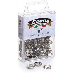 100 Puntine da disegno a tre punte Leone Dell'Era - Scatola appendibile - Made in Italy 100 Puntine da disegno a tre punte Leone Dell'Era - Scatola appendibile - Made in Italy