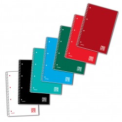 Quaderno One Color con spirale formato A4 - Blasetti Rigatura 1R - Confezione da 5 - 80gr Quaderno One Color con spirale formato A4 - Blasetti Rigatura 1R - Confezione da 5 - 80gr