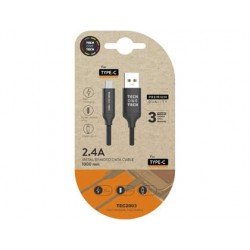 Cavo da USB-A maschio a USB-C maschio 1 m - Rivestimento in nylon intrecciato Cavo da USB-A maschio a USB-C maschio 1 m - Rivestimento in nylon intrecciato