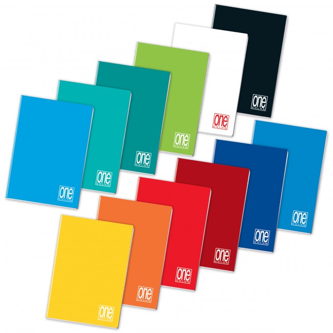 Quaderno One Color formato A5 - Blasetti Rigatura 5M - Confezione da 10 - 80gr