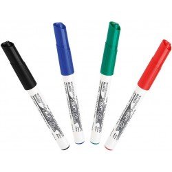 Bic Velleda 1741 Confezione da 4 Pennarelli per Lavagna - Punta Media - Linea 1,4 mm - Cancellazione Ottimale - Colori Assortiti Bic Velleda 1741 Confezione da 4 Pennarelli per Lavagna - Punta Media - Linea 1,4 mm - Cancellazione Ottimale - Colori Assortiti