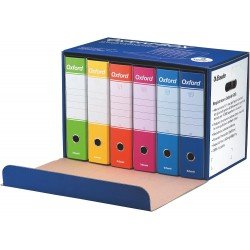 Esselte Oxford Registratore Archivio Dorso 8 cm G-85 Colori Assortiti Confezione da 6 Esselte Oxford Registratore Archivio Dorso 8 cm G-85 Colori Assortiti Confezione da 6