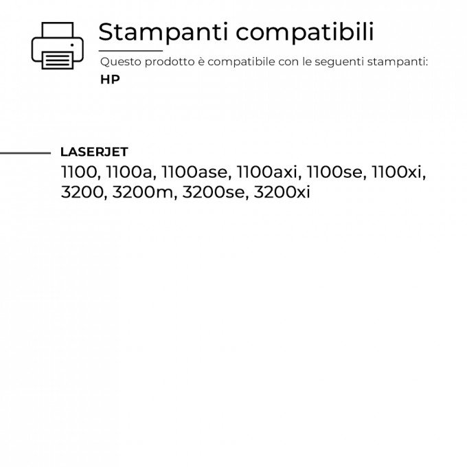 Toner HP C4092A 92A Nero Compatibile Toner HP C4092A 92A Nero Compatibile