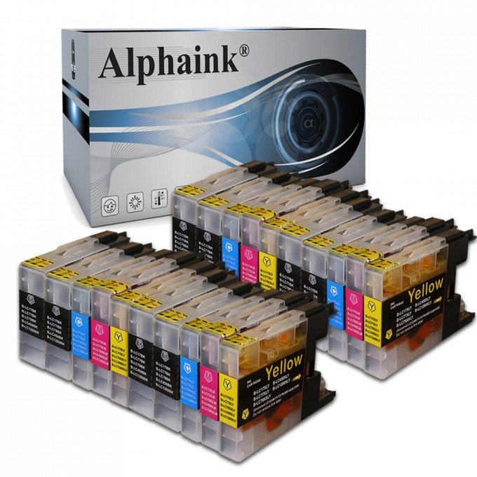 20 Cartucce Brother LC1280 LC1240 Nero + Colori Compatibili 20 Cartucce Brother LC1280 LC1240 Nero + Colori Compatibili