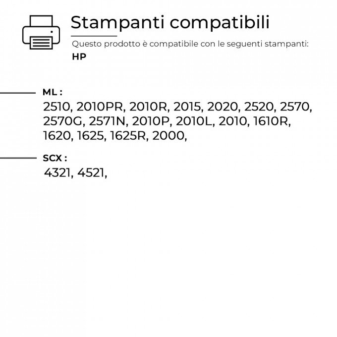 Toner Samsung ML2010D3 Nero Compatibile Toner Samsung ML2010D3 Nero Compatibile