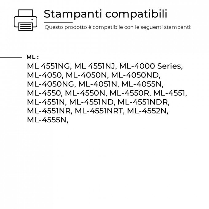 Toner Samsung ML-D4550B Nero Compatibile