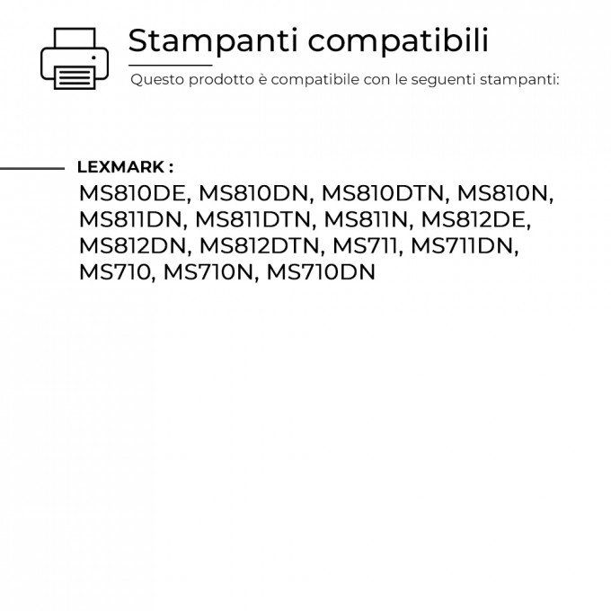 Toner Lexmark MS810 52D2000 522 Compatibile Toner Lexmark MS810 52D2000 522 Compatibile