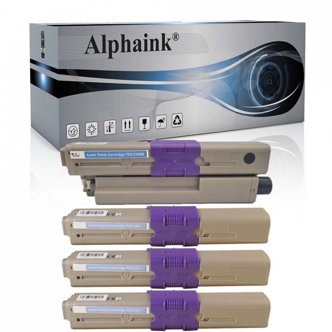 4 Toner Nero + Colore OKI C310 44469803 44469706 44469705 44469704 Compatibili 4 Toner Nero + Colore OKI C310 44469803 44469706 44469705 44469704 Compatibili