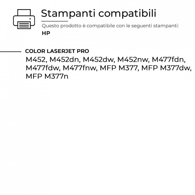 Toner HP CF410A 410A Nero Compatibile Toner HP CF410A 410A Nero Compatibile