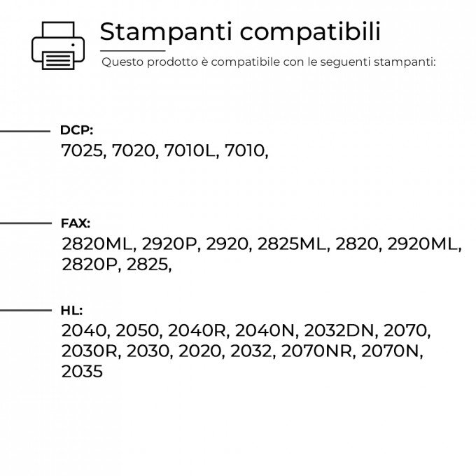 Toner Brother TN-2000 Nero Compatibile Toner Brother TN-2000 Nero Compatibile
