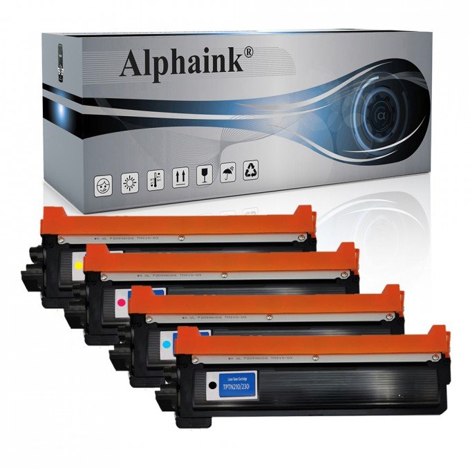 4 Toner Brother TN-230 TN210/230/240/270/290 Nero + Colore Compatibili 4 Toner Brother TN-230 TN210/230/240/270/290 Nero + Colore Compatibili