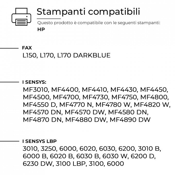 Toner Canon XL CE285A-CE278A-CB435A-CB436A Nero Compatibile Toner Canon XL CE285A-CE278A-CB435A-CB436A Nero Compatibile