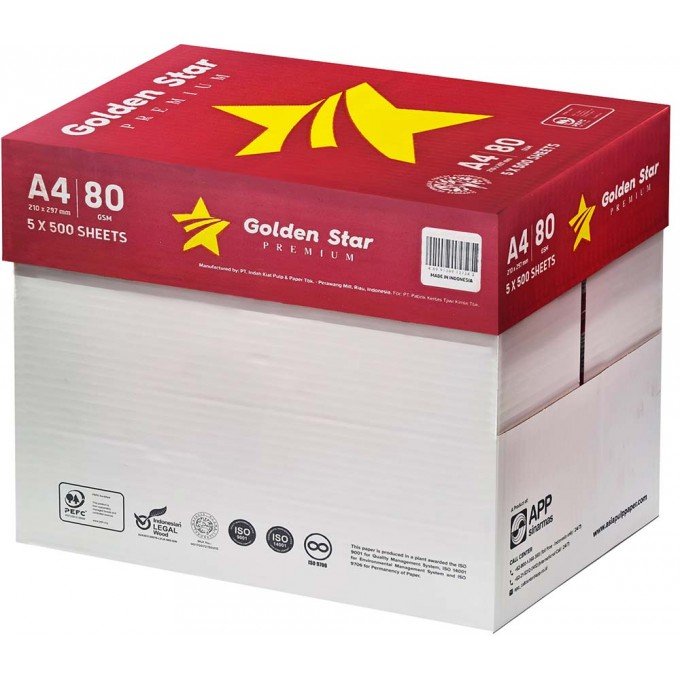 Carta A4 Golden Star 80 grammi - 5 risme