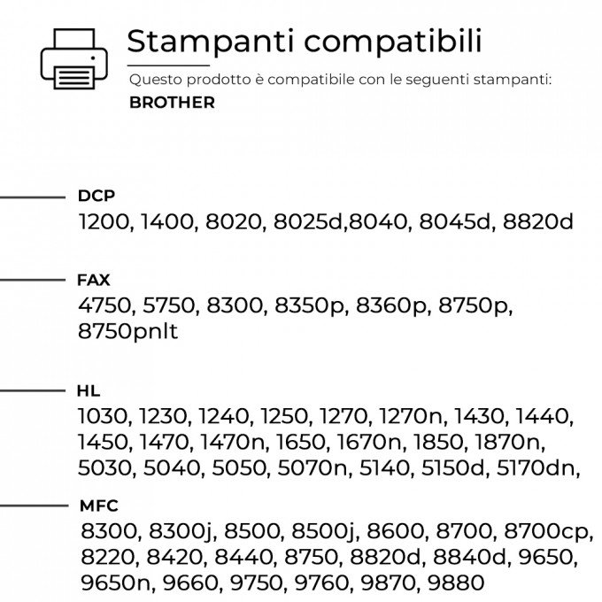 Toner per Brother TN-6600 6300 7600 3030 Nero Alphaink Compatibile Toner per Brother TN-6600 6300 7600 3030 Nero Alphaink Compatibile